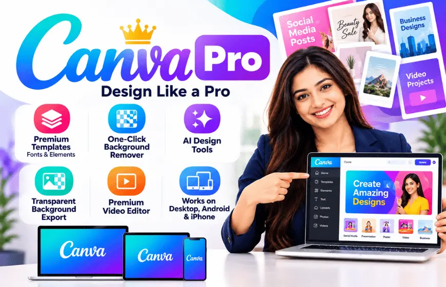 Canva Pro account for professional graphic design and marketing creatives
