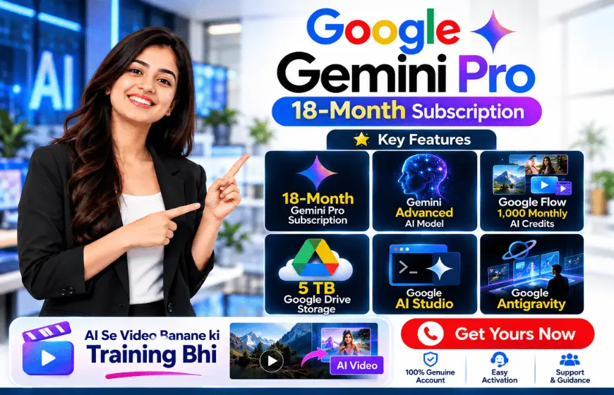 Google Gemini Pro with Gemini Advanced, Veo AI video generation, Google Flow and 5TB storage