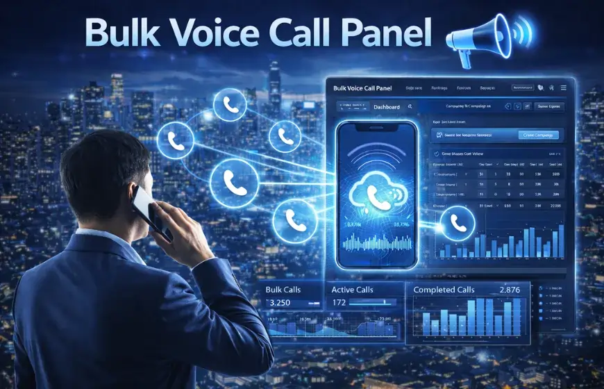 Bulk voice call campaign panel dashboard for automated calling