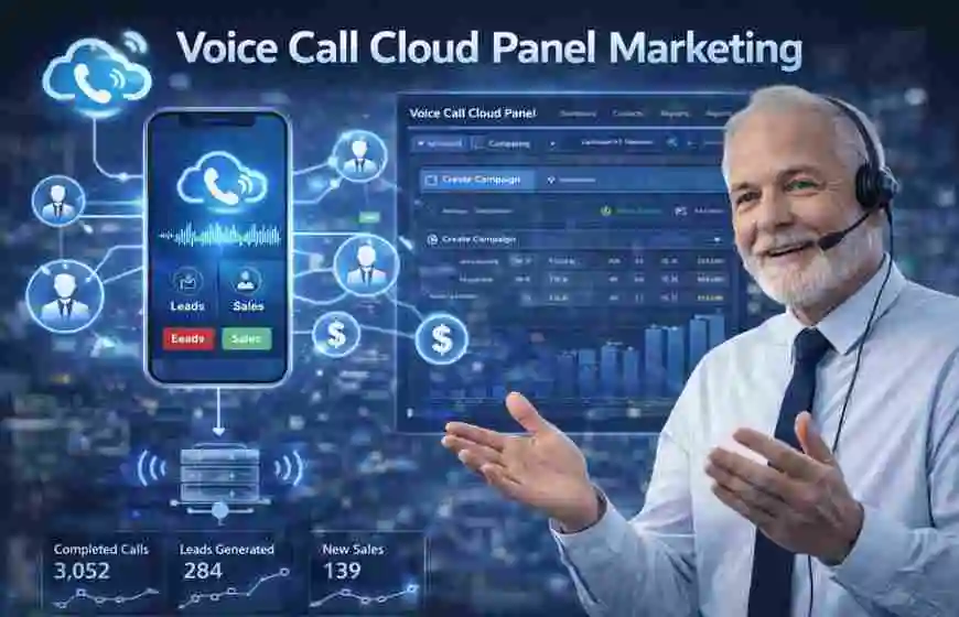 Cloud based voice call campaign panel for businesses