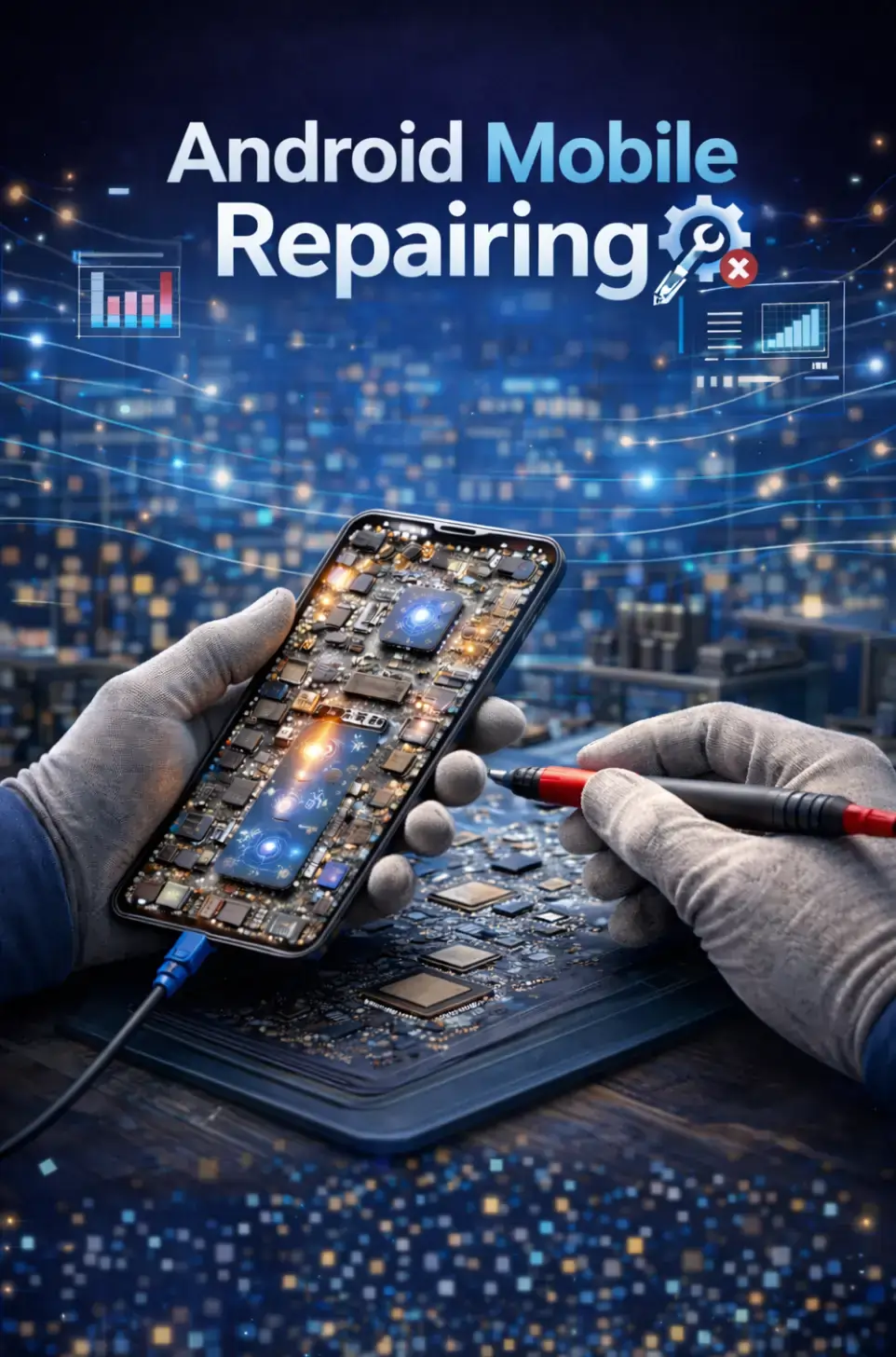 Android device repair training with practical servicing session