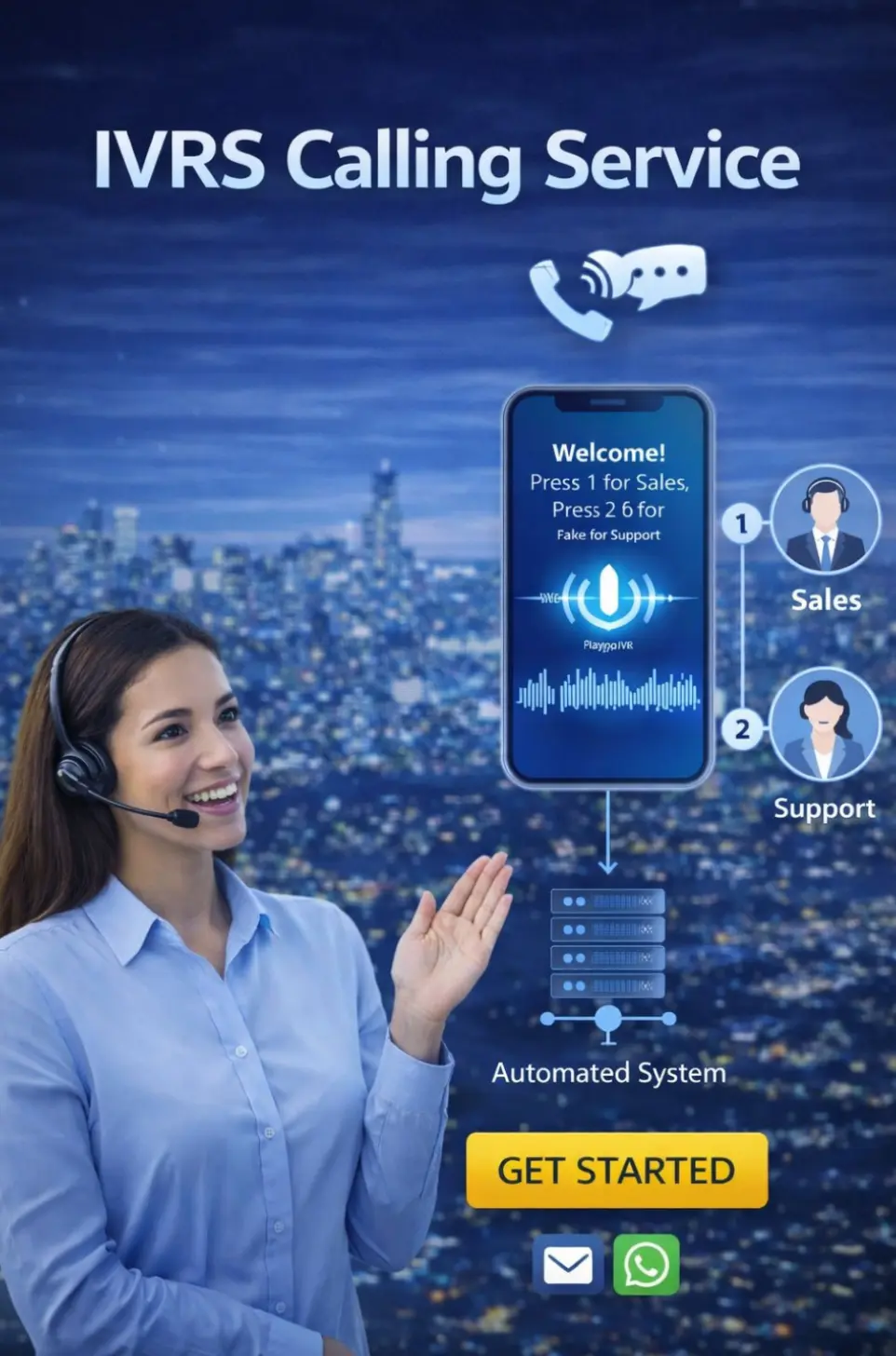 IVR calling service demo dashboard