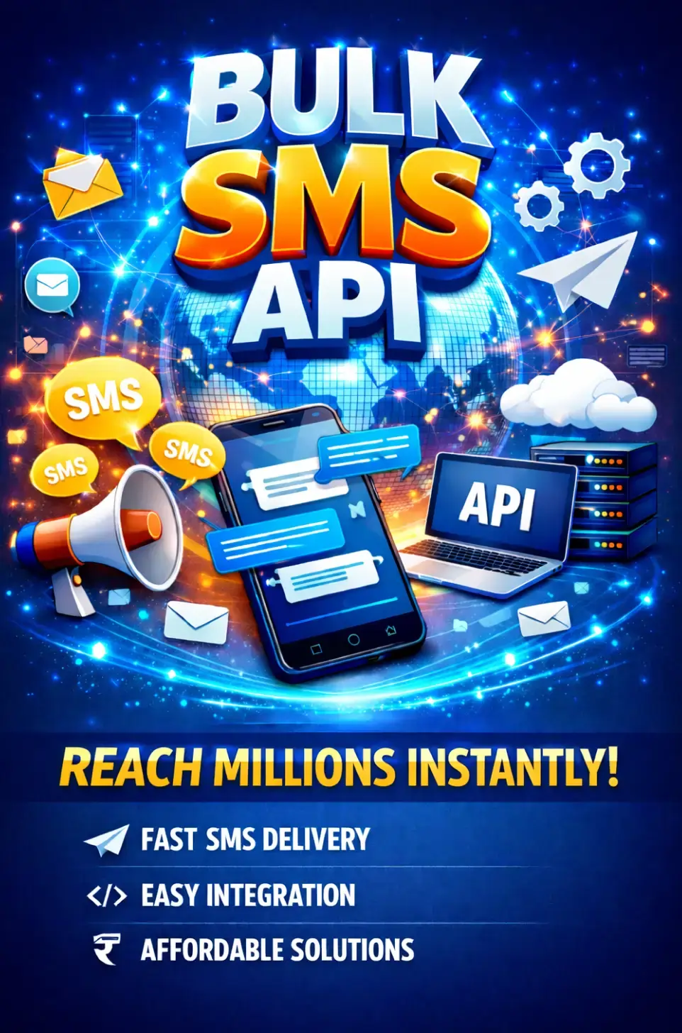 SMS API automation platform with integration interface